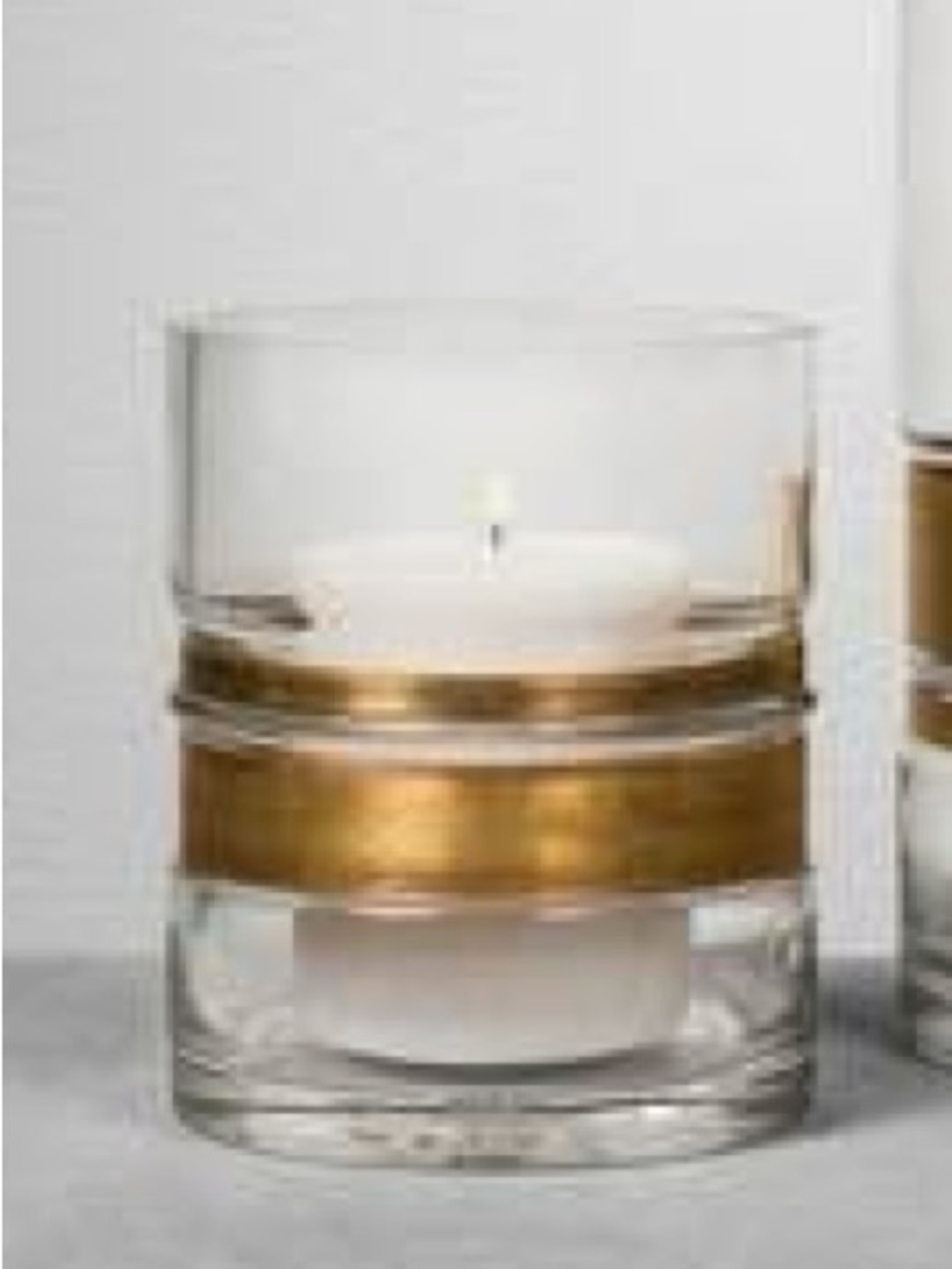 Hearth and Hand Brass Wrap  Glass Vase 6”